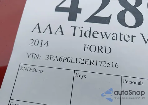 2014 Ford Fusion Hybrid Se from USA, damaged, VIN 3FA6P0LU2ER172516